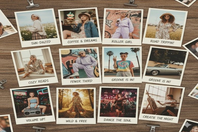 10 Girls Polaroid Style Gemini AI Photo Editing Prompts - Copy-Paste Ready